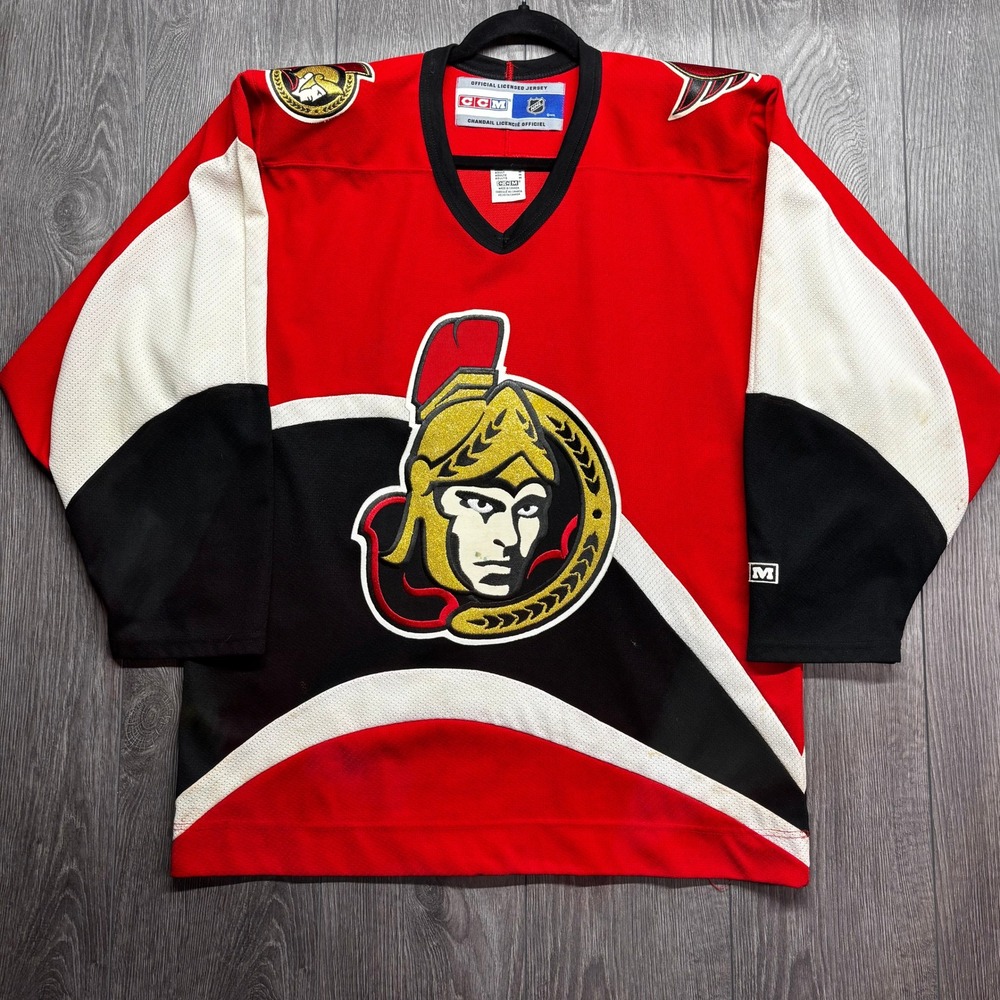 Vintage CCM Ottawa Senators NHL Hockey Jersey Mens Medium Red Black White Canada